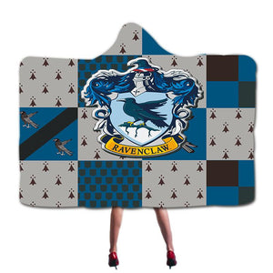 Harry Potter Ravenclaw Super Soft Cozy Throw Blanket In Cap Warm Blanket for Couch Throw Travel Hooded Blanket
