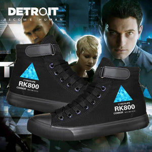 Detroit Become Human High Tops Casual Canvas Shoes Unisex Sneakers