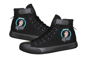 Detroit Become Human Cosplay Shoes High Tops Casual Canvas Shoes Unisex Sneakers