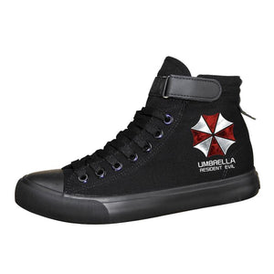 Movie Resident Evil Umbrella Corporation High Tops Casual Canvas Shoes Unisex Sneakers