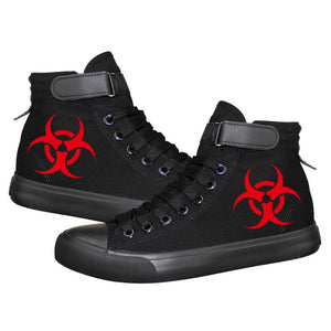 Movie Resident Evil Umbrella Corporation High Tops Casual Canvas Shoes Unisex Sneakers