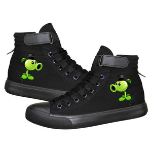 Game Plants VS Zombies High Top Sneaker Cosplay Shoes For Kids