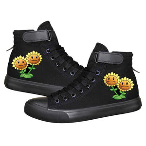 Game Plants VS Zombies 2 High Top Sneaker Cosplay Shoes For Kids