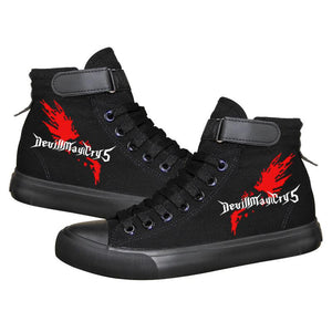 Game Devil May Cry 5 DMC Dante Nero High Top Sneaker Cosplay Shoes For Kids