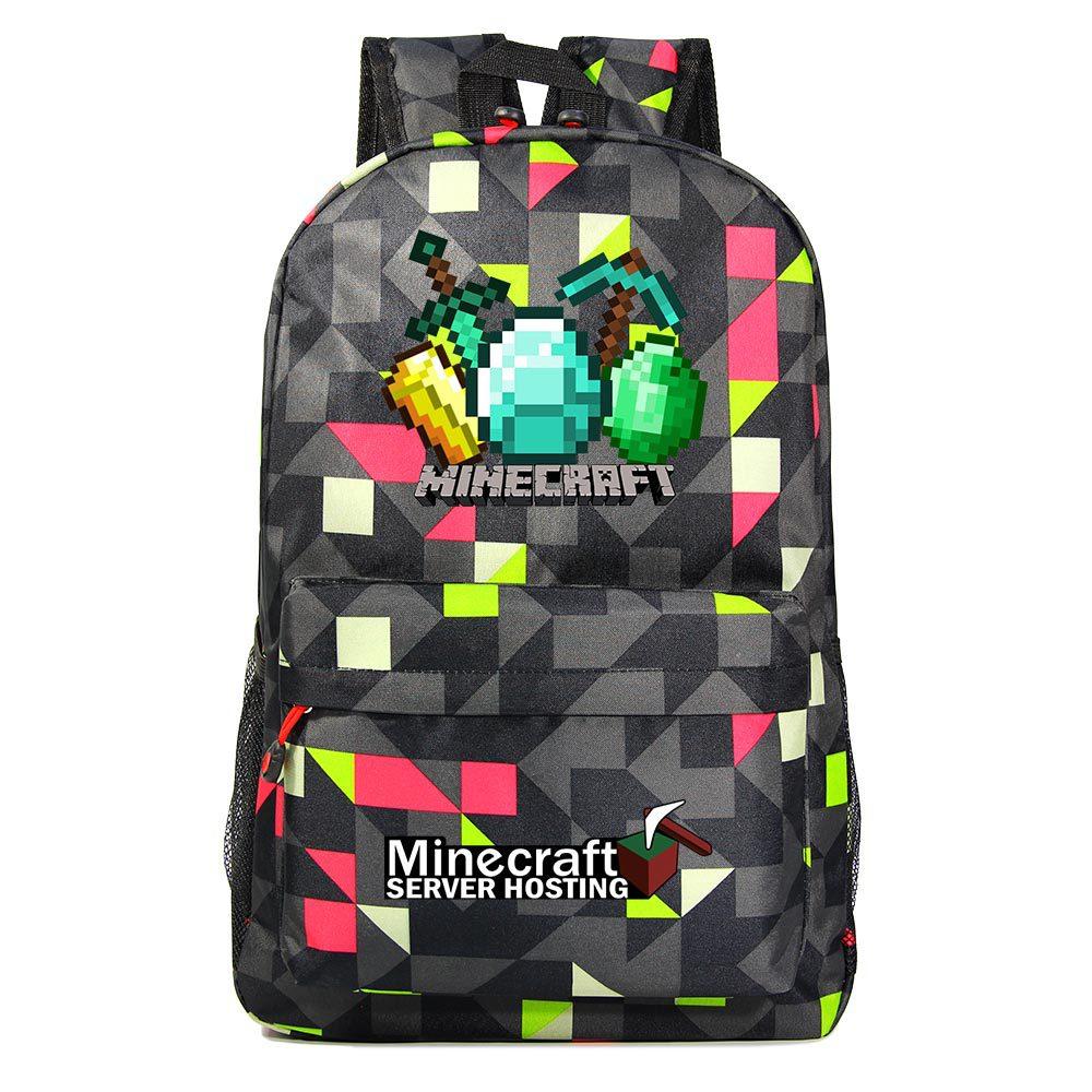 Game Minecraft Backpack Schoolbag Unisex Cosplay Prop
