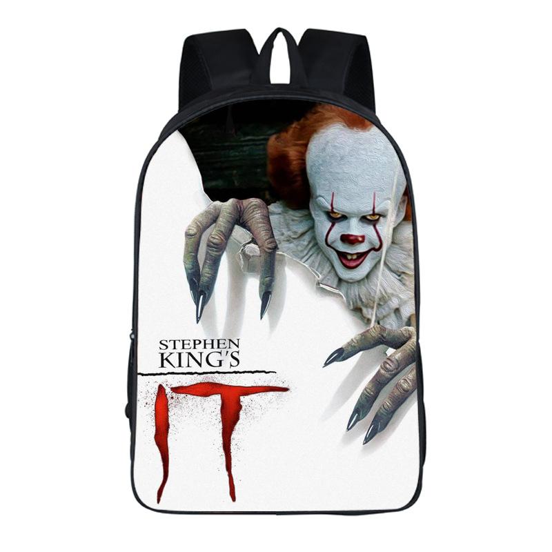 Horror Movie Pennywise IT Pet Sematary Stephen King Clown Backpack School Sports Bag