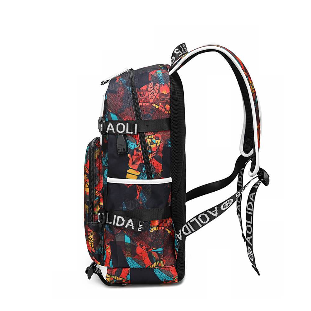 Anime Naruto UchihaUSB Charging Backpack School NoteBook Laptop Travel Bags