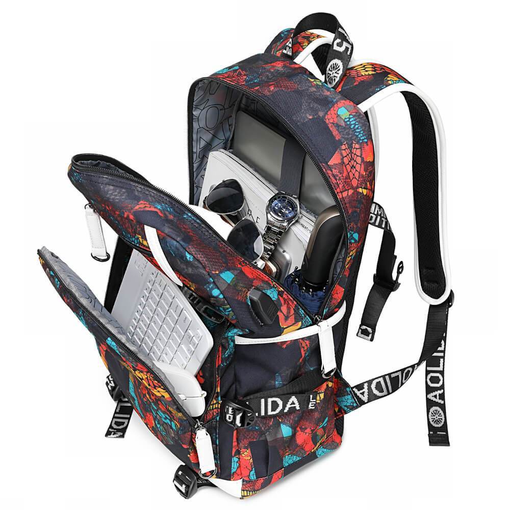 Tik Tok #4 USB Charging Backpack School NoteBook Laptop Travel Bags