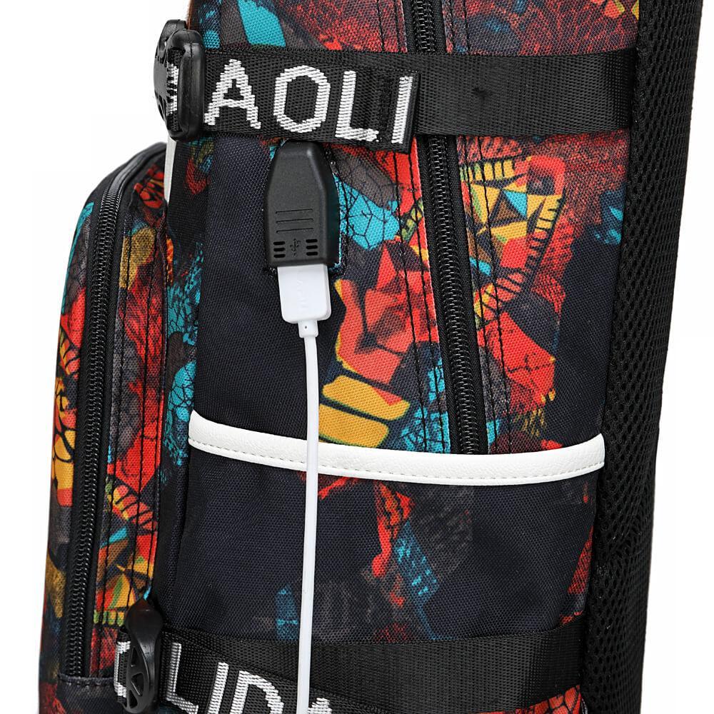 Lilo & Stitch Stitch Hello #4 USB Charging Backpack School NoteBook Laptop Travel Bags