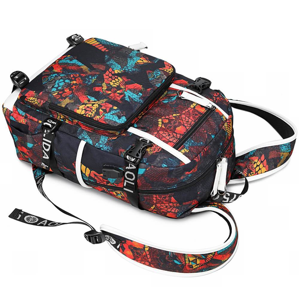 Anime Naruto Uzumaki Hatake Kakashi Uchiha Sasuke #19 USB Charging Backpack School NoteBook Laptop Travel Bags