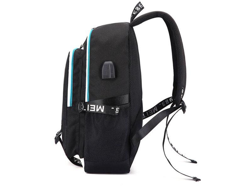Game Super Mario USB Charging Backpack School Note Book Laptop Travel Bags