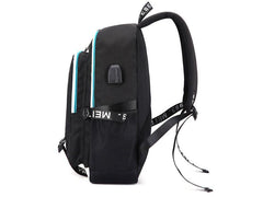 Game Super Mario USB Charging Backpack School Note Book Laptop Travel Bags