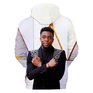 Black Panther Chadwick Boseman #15 Cosplay Sweater Hoodie Sweatshirt Coat  For Kids Adults