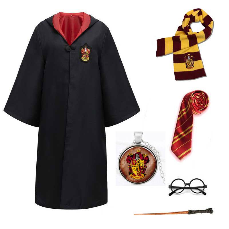 Harry Potter #16 Cosplay  Robe Cloak Clothes Gryffindor Quidditch Costume Magic School Party Uniform