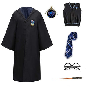 Harry Potter #8 Cosplay  Robe Cloak Clothes Ravenclaw Quidditch Costume Magic School Party Uniform