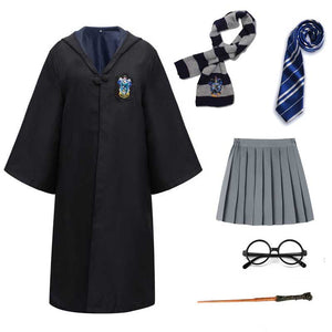 Harry Potter #12 Cosplay  Robe Cloak Clothes Ravenclaw Quidditch Costume Magic School Party Uniform