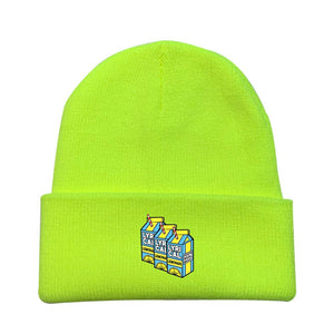 Lyrical Lemonade #2 Embroidered Woolen Hat Winter Knitted Hat Warm Hip-hop Cap