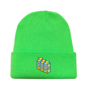 Lyrical Lemonade #2 Embroidered Woolen Hat Winter Knitted Hat Warm Hip-hop Cap