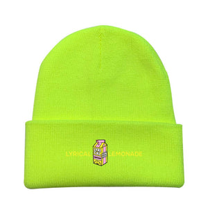 Lyrical Lemonade #3 Embroidered Woolen Hat Winter Knitted Hat Warm Hip-hop Cap