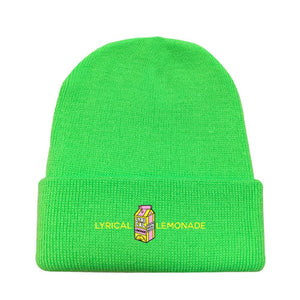 Lyrical Lemonade #3 Embroidered Woolen Hat Winter Knitted Hat Warm Hip-hop Cap