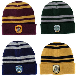 Harry Potter Hogwarts Gryffindor Hufflepuff Ravenclaw Slytherin Unisex Knitted Hat Halloween Cosply  Cap