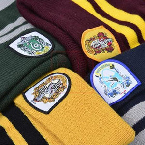 Harry Potter Hogwarts Gryffindor Hufflepuff Ravenclaw Slytherin Unisex Knitted Hat Halloween Cosply  Cap