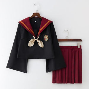 Harry Potter Gryffindor Slytherin Japanese School Uniforms For Girls Sailor Pleated Skirt JK Sets Uniform
