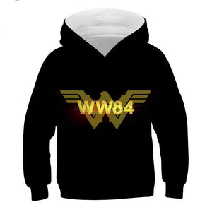 2020 Wonder Woman 1984 Casual Hoodie Sweatshirt Sweater Unisex Hoody for Kids