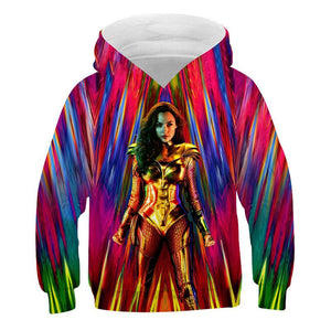 2020 Wonder Woman 1984 Casual Hoodie Sweatshirt Sweater Unisex Hoody for Kids