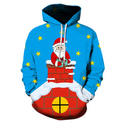Christmas Casual Hoodie Presents Sweatshirt Sweater Christmas Gifts Unisex Hoody Coat for Adults