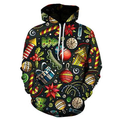 Christmas Gift Casual Hoodie Presents Sweatshirt Sweater Christmas Gifts Unisex Hoody Coat for Adults