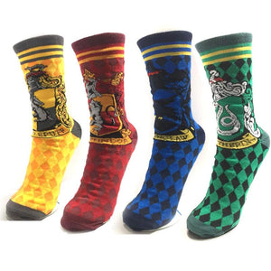 Harry Potter Gryffindor Hufflepuff Ravenclaw Slytherin Cotton Socks Long Soft Warm
