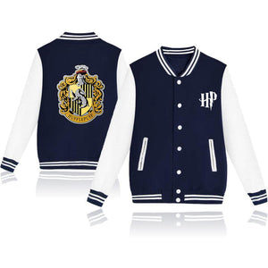 Harry Potter Hufflepuff Baseball Jacket Casual Sweater Coat