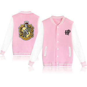 Harry Potter Hufflepuff Baseball Jacket Casual Sweater Coat
