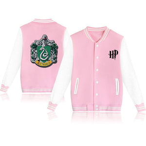 Harry Potter Slytherin Baseball Jacket Casual Sweater Coat
