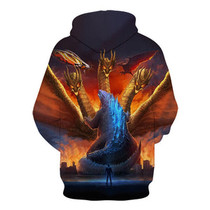 Godzilla vs Kong #11 Cosplay Sweater Hoodie Sweatshirt Coat  For Kids Adults