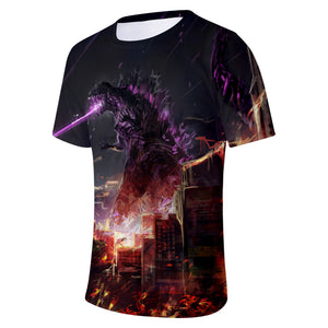 Godzilla vs Kong #4 3D Printed T-shirts Short Sleeve Shirts for Youth