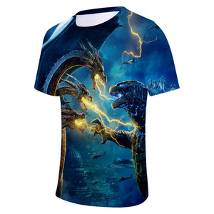Godzilla vs Kong #5 3D Printed T-shirts Short Sleeve Shirts for Youth