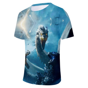 Godzilla vs Kong #7 3D Printed T-shirts Short Sleeve Shirts for Youth