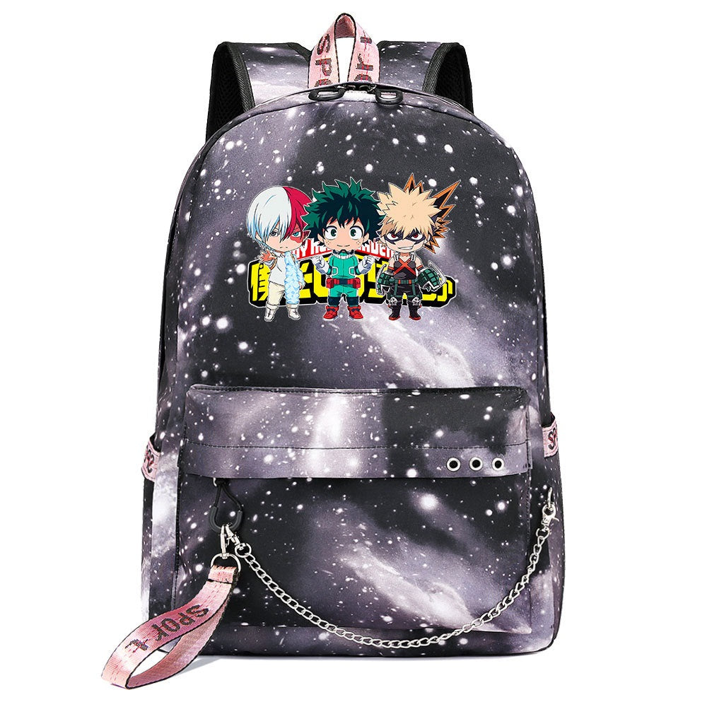 My Hero Academia Deku Shoolbag Backpack USB Charging Students Notebook Bag for Kids Gifts