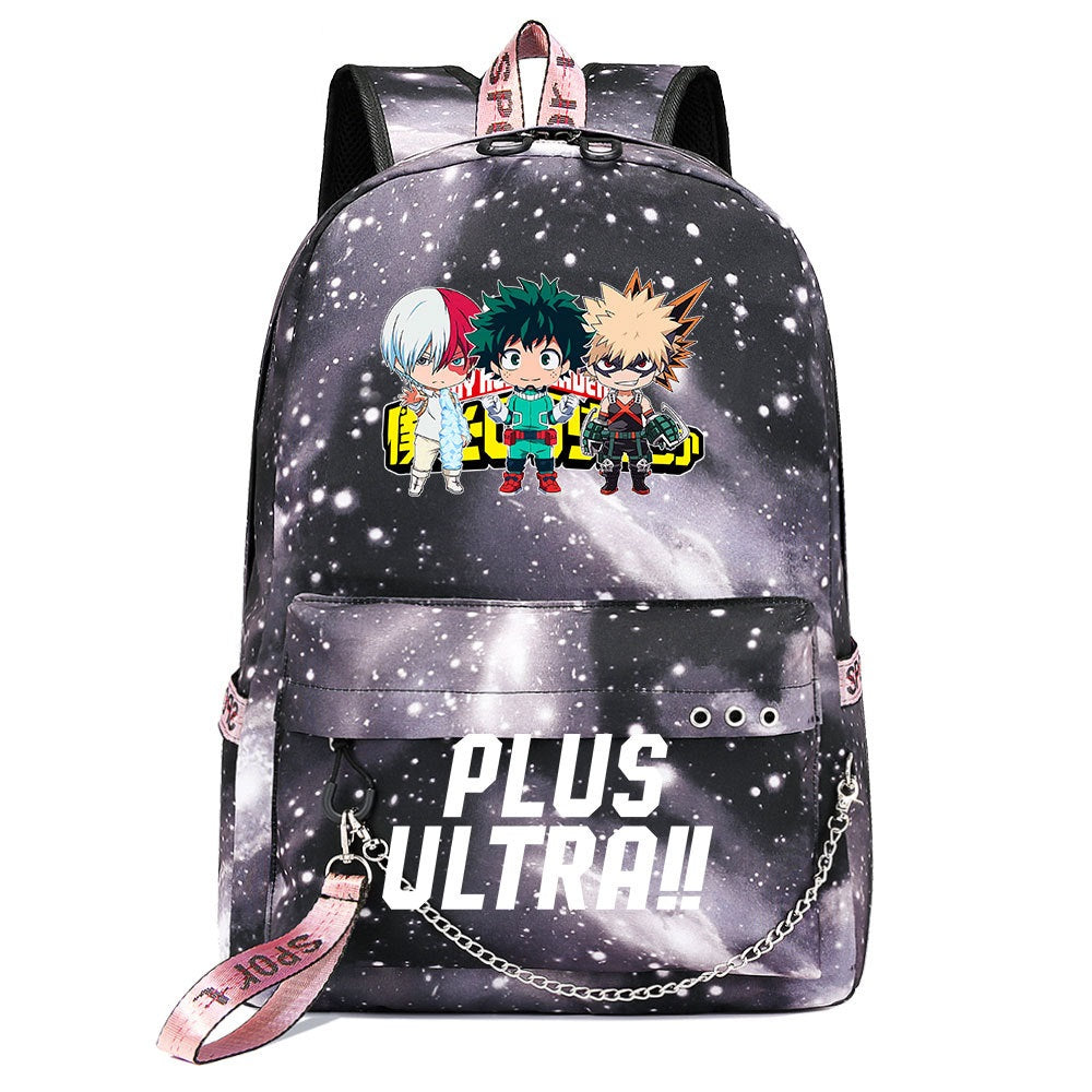 My Hero Academia Deku #1 Shoolbag Backpack USB Charging Students Notebook Bag for Kids Gifts