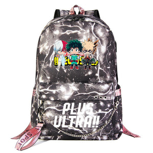 My Hero Academia Deku #1 Shoolbag Backpack USB Charging Students Notebook Bag for Kids Gifts
