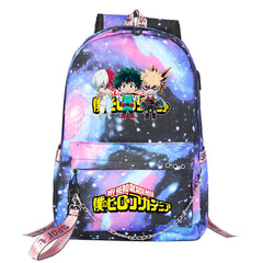 My Hero Academia Deku #2 Shoolbag Backpack USB Charging Students Notebook Bag for Kids Gifts
