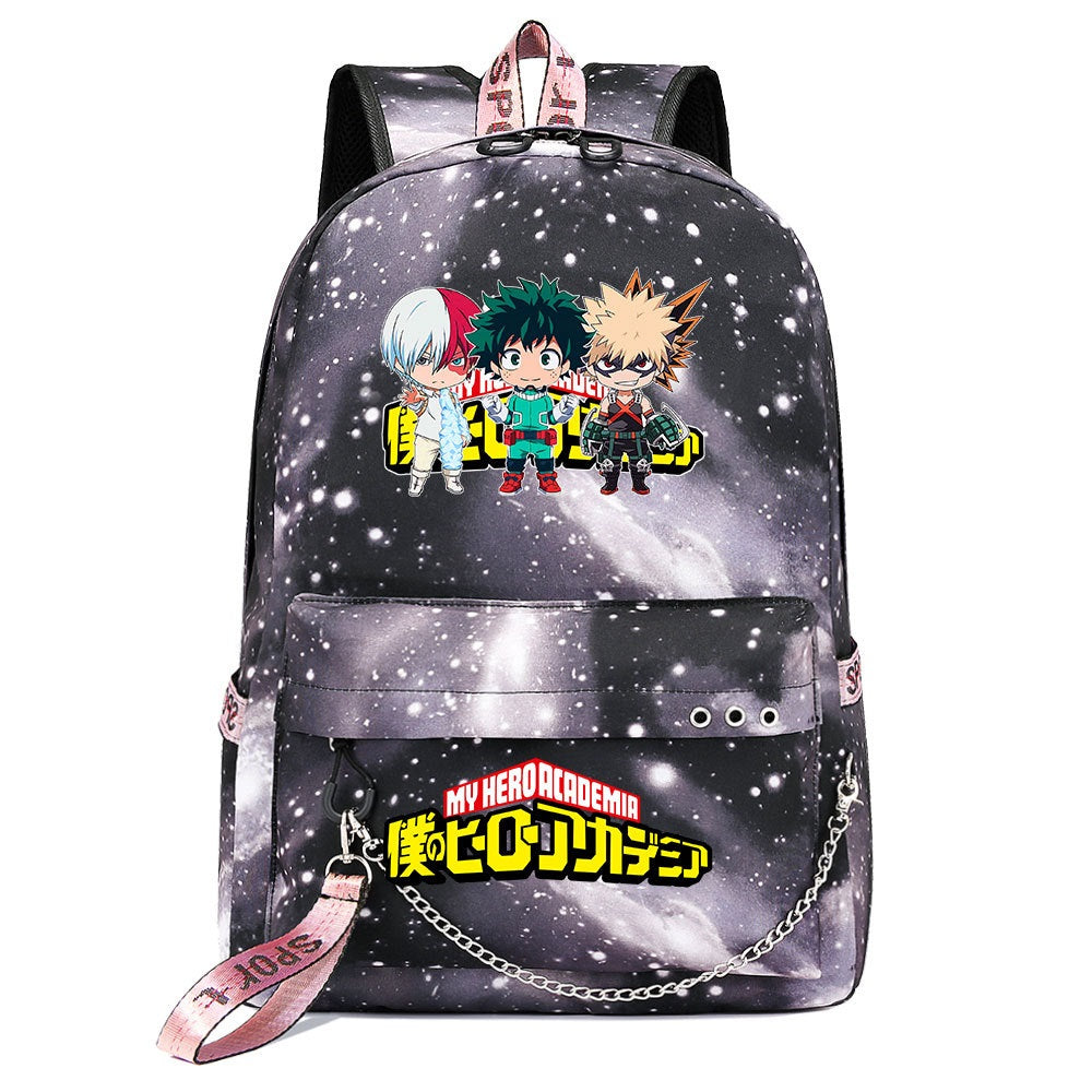 My Hero Academia Deku #2 Shoolbag Backpack USB Charging Students Notebook Bag for Kids Gifts