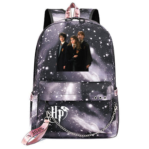 Harry Potter Shoolbag Backpack USB Charging Students Notebook Bag for Kids Gifts