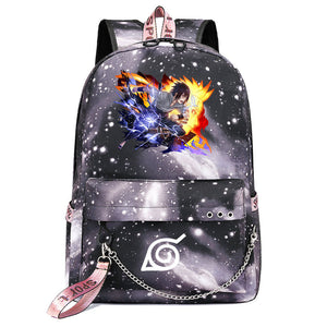 Naruto Shoolbag Backpack USB Charging Students Notebook Bag for Kids Gifts