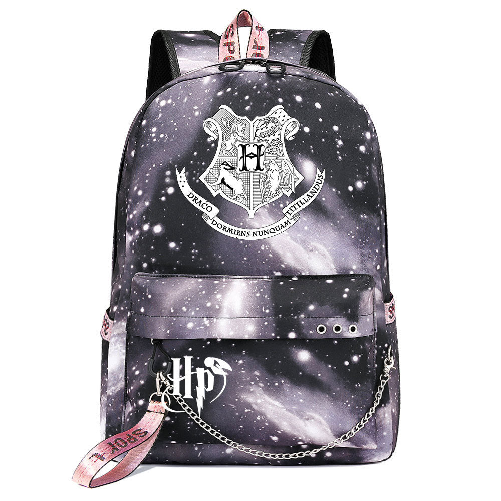 Harry Potter Hogwarts Magic School Shoolbag Backpack USB Charging Students Notebook Bag for Kids Gifts