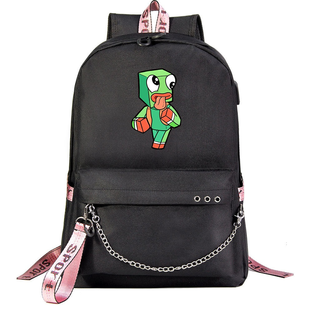 Unspeakable Gaming Shool Bag Backpack USB Charging Students Notebook Bag for Kids Gifts