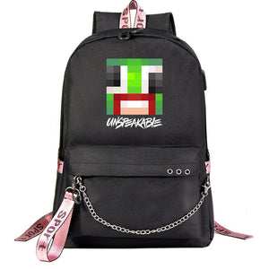 Unspeakable Gaming Frog Shool Bag Backpack USB Charging Students Notebook Bag for Kids Gifts