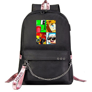 Unspeakable Gaming Frog #1 Shool Bag Backpack USB Charging Students Notebook Bag for Kids Gifts